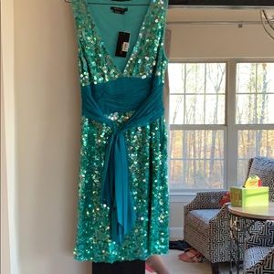 NWT. BCBGMAXAZRIA fully sequined cocktail dress